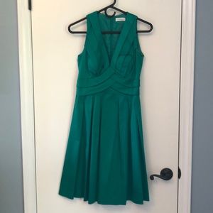 Green Calvin Klein cocktail dress